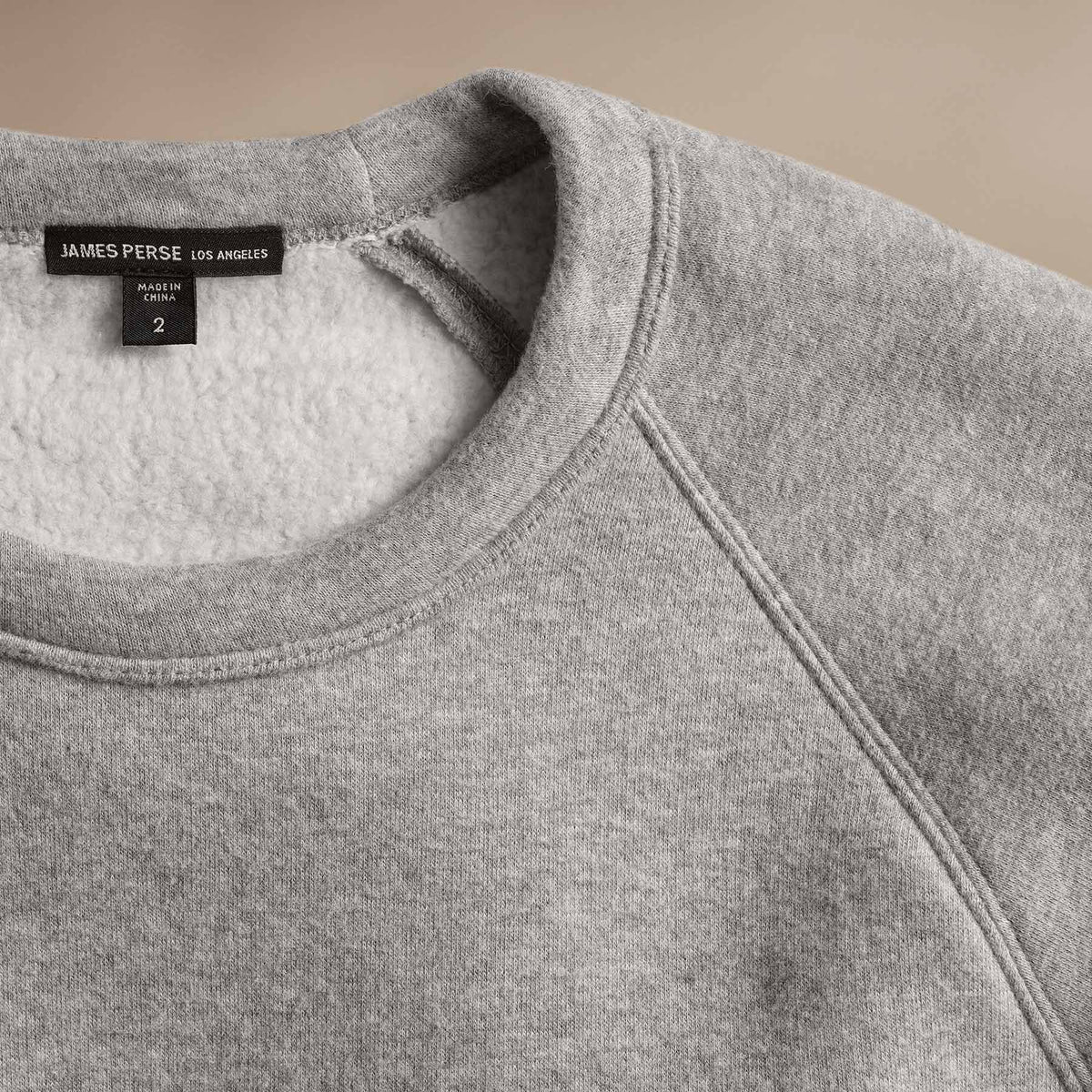 Cozy Raglan Sweatshirt  in Heather Grey | James Perse Los Angeles