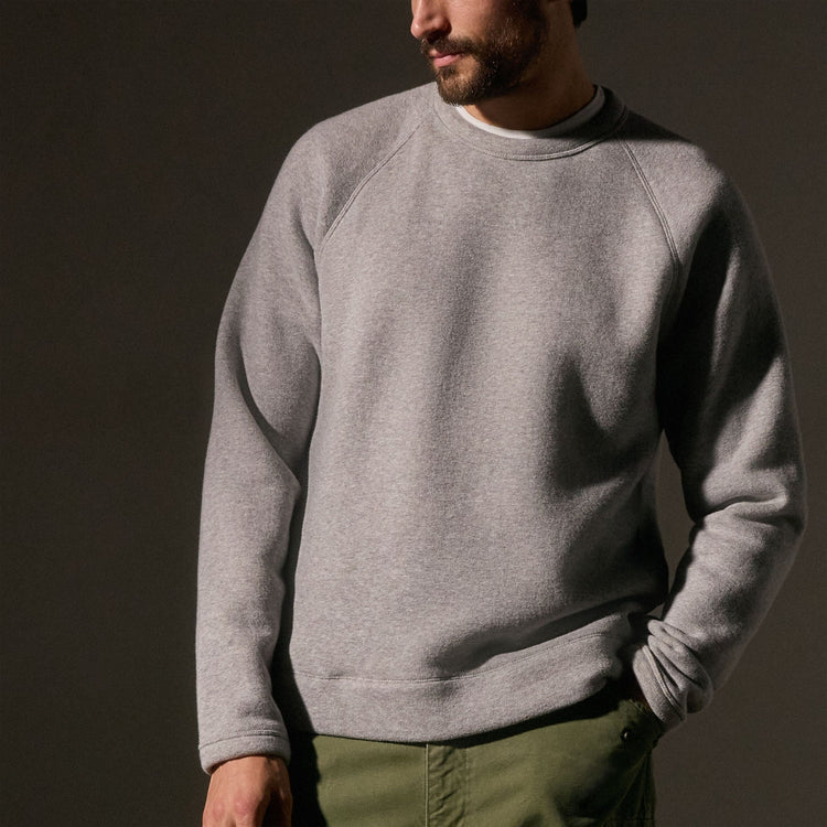 Cozy Raglan Sweatshirt in Heather Grey | James Perse Los Angeles
