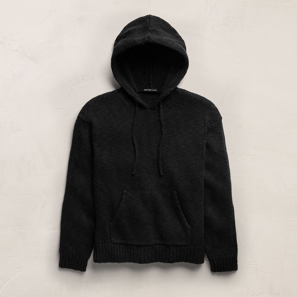Cotton Linen Hoodie in Black | James Perse Los Angeles