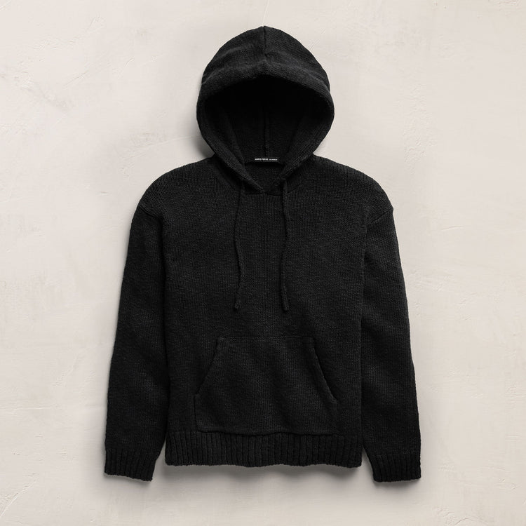 Cotton Linen Hoodie in Black | James Perse Los Angeles