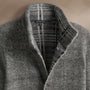 Jacquard Wool Alpaca Knit Jacket in Multi Grey | James Perse Los Angeles