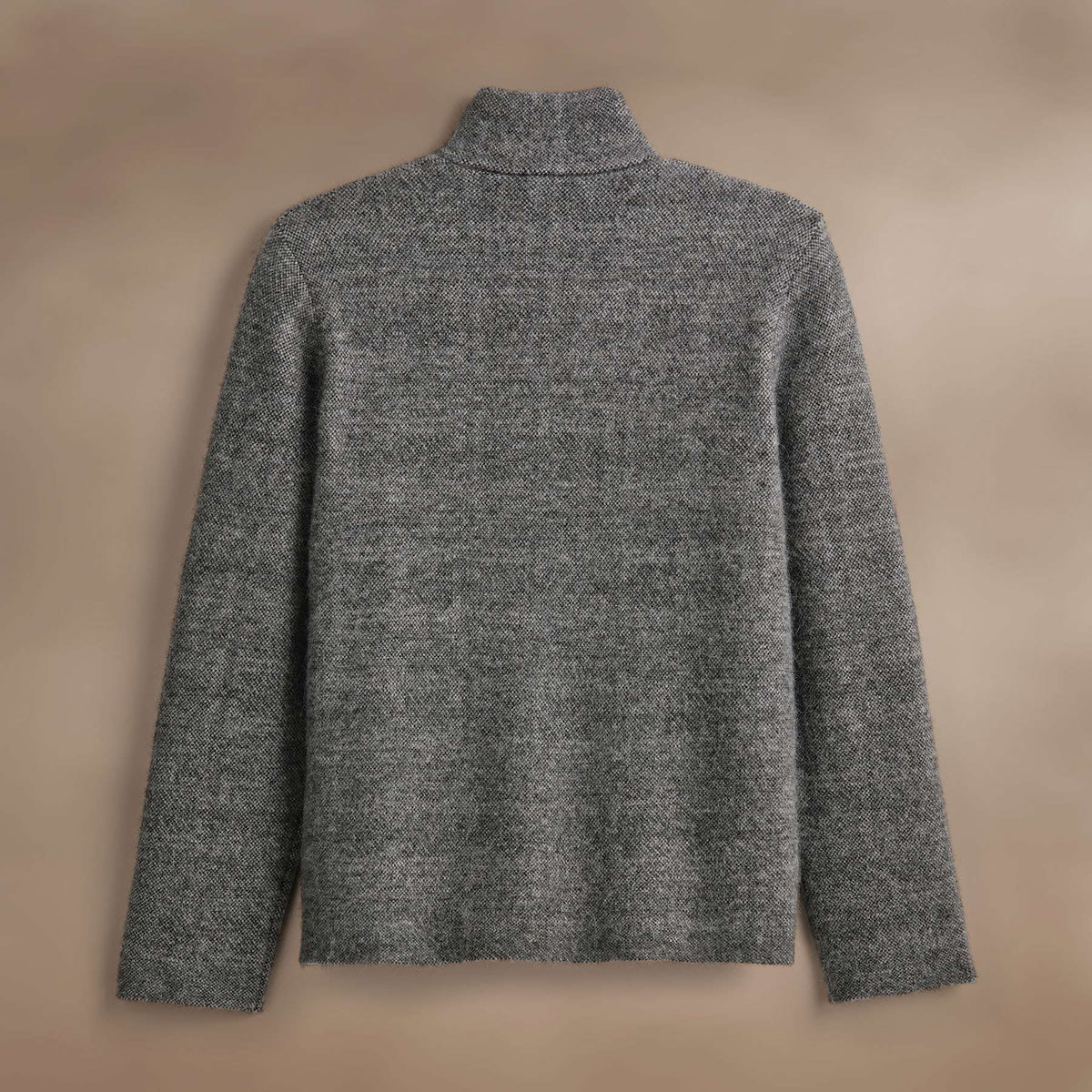 Jacquard Wool Alpaca Knit Jacket in Multi Grey | James Perse Los Angeles