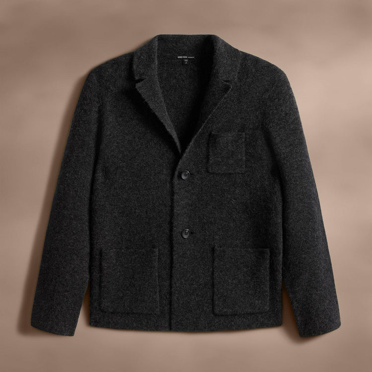 Sweater Knit Blazer in Anthracite | James Perse Los Angeles