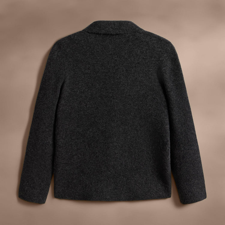 Sweater Knit Blazer in Anthracite | James Perse Los Angeles