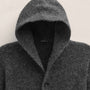 Chunky Waffle Knit Hooded Coat in Anthracite | James Perse Los Angeles FLAT
