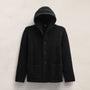 Chunky Waffle Knit Hooded Coat in Black | James Perse Los Angeles FLAT