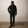 Chunky Waffle Knit Hooded Coat in Black | James Perse Los Angeles