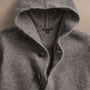 Chunky Waffle Knit Hooded Coat in Mid Grey | James Perse Los Angeles