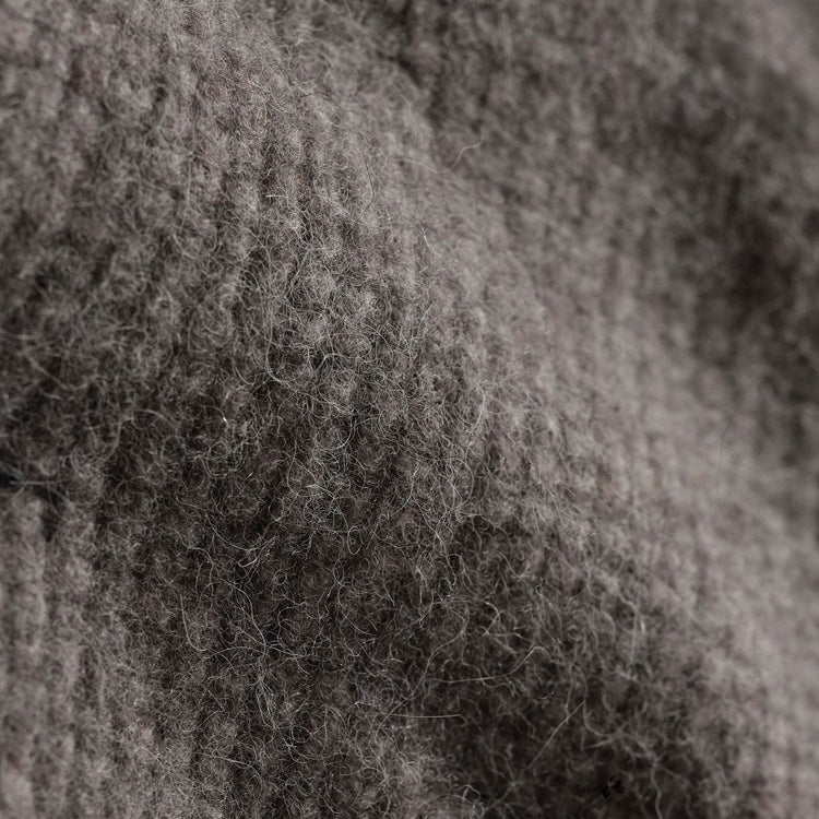 Chunky Waffle Knit Hooded Coat in Mid Grey | James Perse Los Angeles