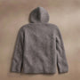 Chunky Waffle Knit Hooded Coat in Mid Grey | James Perse Los Angeles