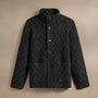 Interior Check Knit Car Coat  in Black/Anthracite | James Perse Los Angeles