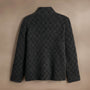 Interior Check Knit Car Coat  in Black/Anthracite | James Perse Los Angeles