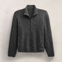 Wool Alpaca Stretch Zip Front in Anthracite | James Perse Los Angeles FLAT