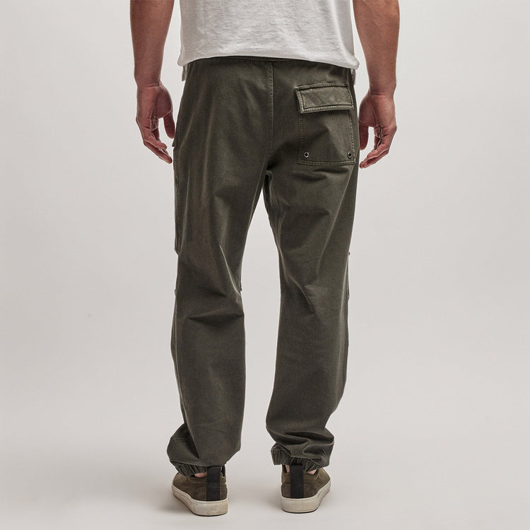 Cotton Terry Flight Pant in Dark Olive Pigment | James Perse Los Angeles