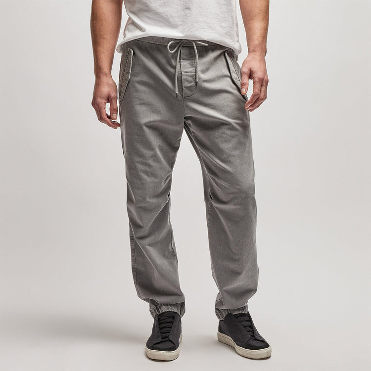 Cotton Terry Flight Pant in Silver Grey Pigment | James Perse Los Angeles