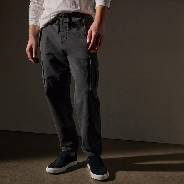 Woven Terry Cargo Pant  in Magma Pigment | James Perse Los Angeles
