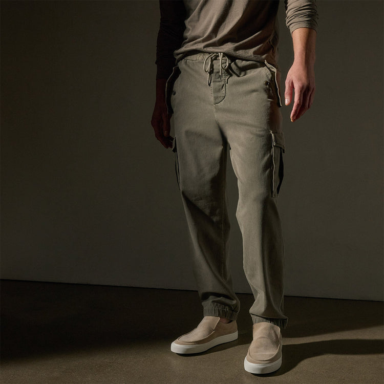Woven Terry Cargo Pant  in Peet Pigment | James Perse Los Angeles