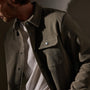 Sherpa Lined Woven Shirt Jacket in Peet | James Perse Los Angeles