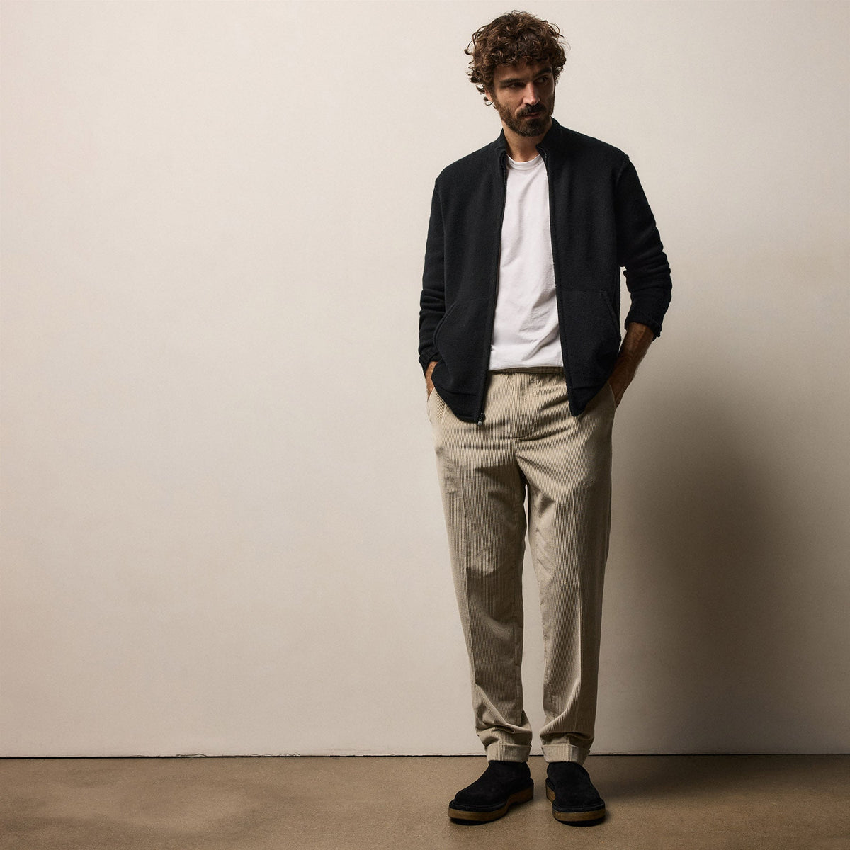 Corduroy Pant in Stone | James Perse Los Angeles