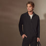 Mesh Line Zip Up Sport Jacket in Black | James Perse Los Angeles