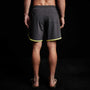 Y/OSEMITE Curved Hem Board Short in Carbon/Neon | James Perse Los Angeles