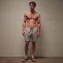 Curved Hem Board Short in Grout/Carbon | James Perse Los Angeles