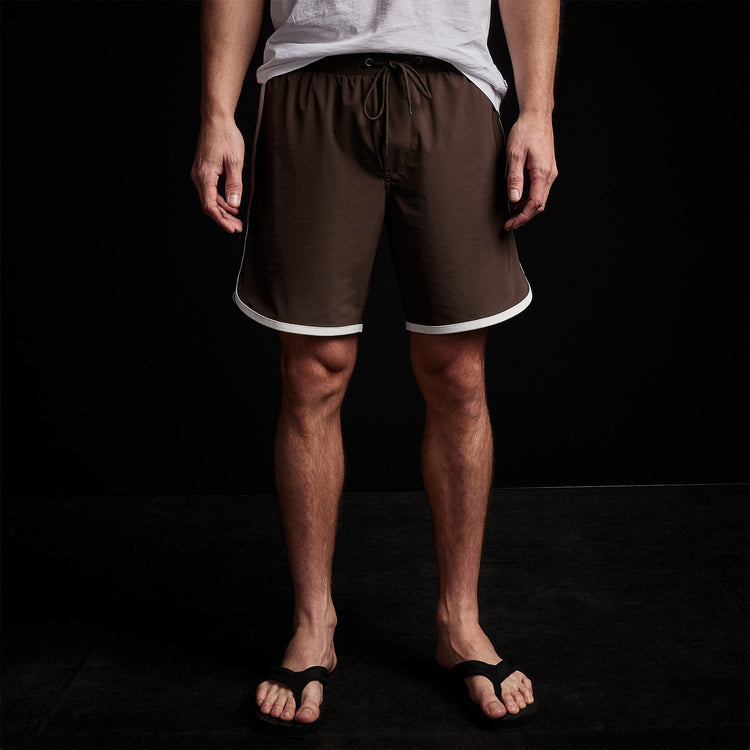 Y/OSEMITE Curved Hem Board Short in Porcupine/Shell | James Perse Los Angeles 