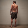 Curved Hem Board Short in Porcupine/Black | James Perse Los Angeles