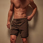 Curved Hem Board Short in Porcupine/Black | James Perse Los Angeles