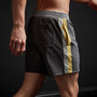Double Stripe Board Short in Carbon/Medallion/Dusk/Smoke | James Perse Los Angeles