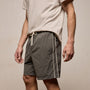 Contrast Piped Boardshort in Granite/Ivory | James Perse Los Angeles