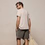 Contrast Piped Boardshort in Granite/Ivory | James Perse Los Angeles