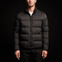 Side Stripe Down Funnel Jacket in Black/Black | James Perse Los Angeles