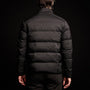 Side Stripe Down Funnel Jacket in Black/Black | James Perse Los Angeles