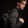 Side Stripe Down Funnel Jacket in Black/Black | James Perse Los Angeles