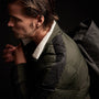 Side Stripe Down Funnel Jacket in Olive/Black | James Perse Los Angeles