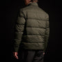 Side Stripe Down Funnel Jacket in Olive/Black | James Perse Los Angeles