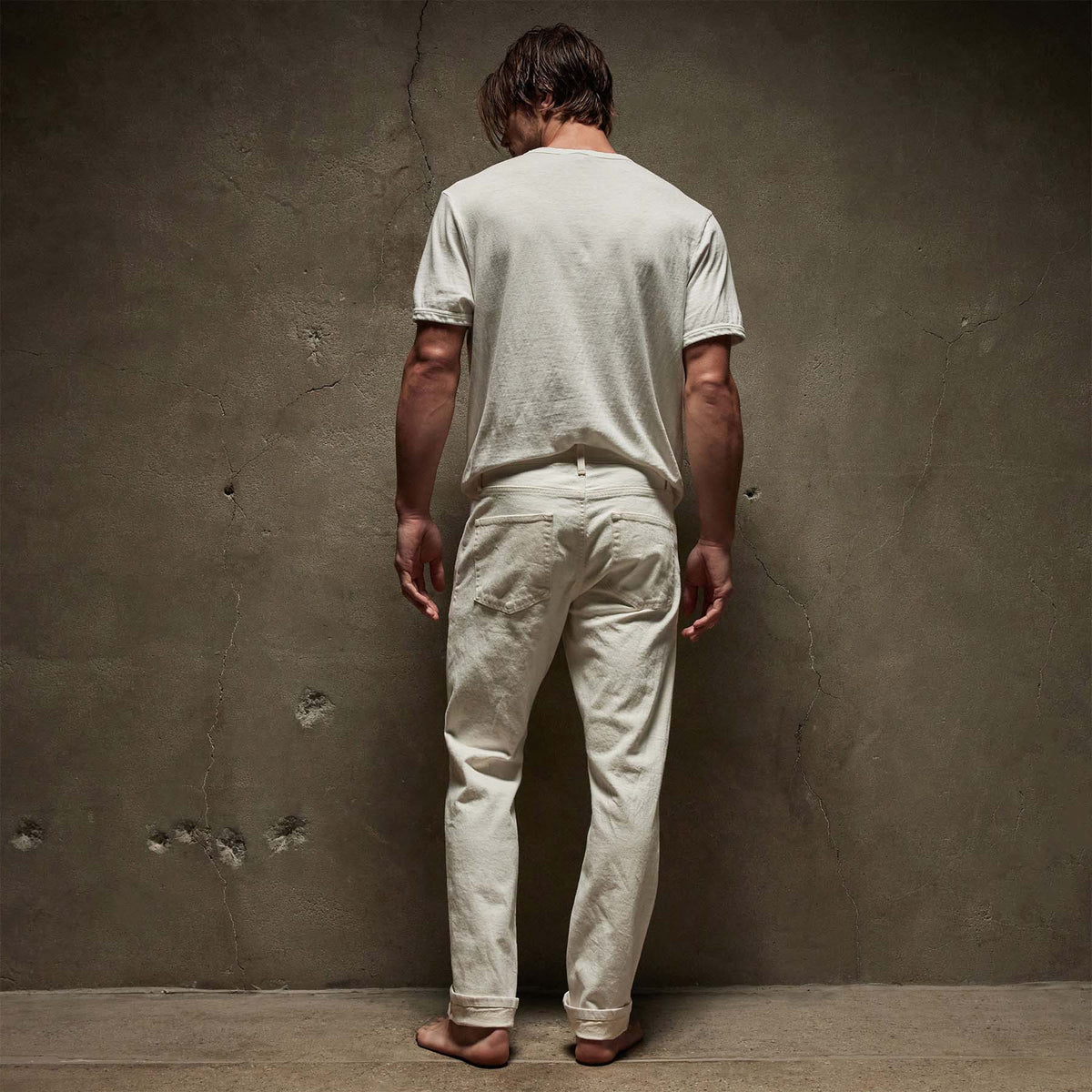 Selvedge Denim 5 Pocket Pant in Natural | James Perese Los Angeles