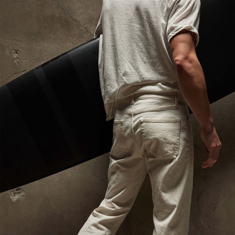 Selvedge Denim 5 Pocket Pant in Natural | James Perese Los Angeles