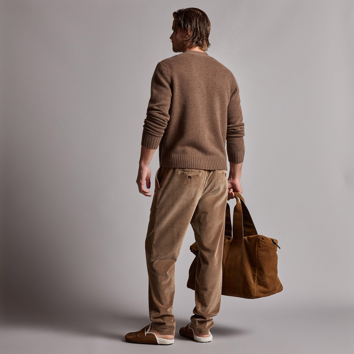 Relaxed Fit Corduroy Chino in Chestnut Pigment | James Perse Los Angeles