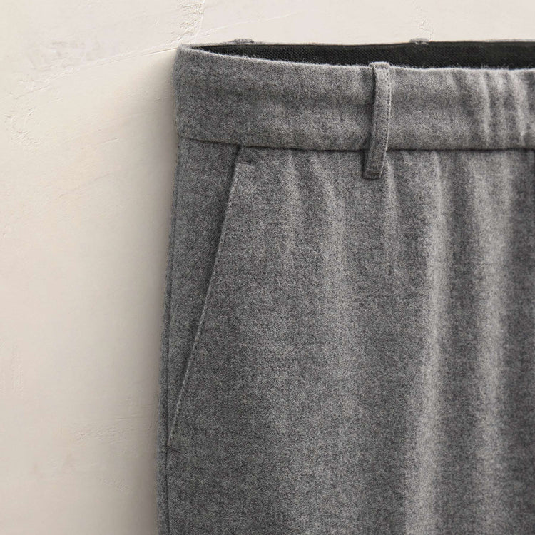 Wool Cashmere Flannel Pant in Heather Grey | James Perse Los Angeles FLAT