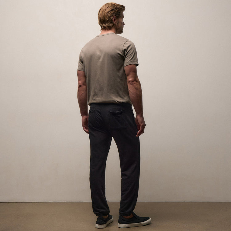 Vintage French Terry Sweatpant in Black | James Perse Los Angeles