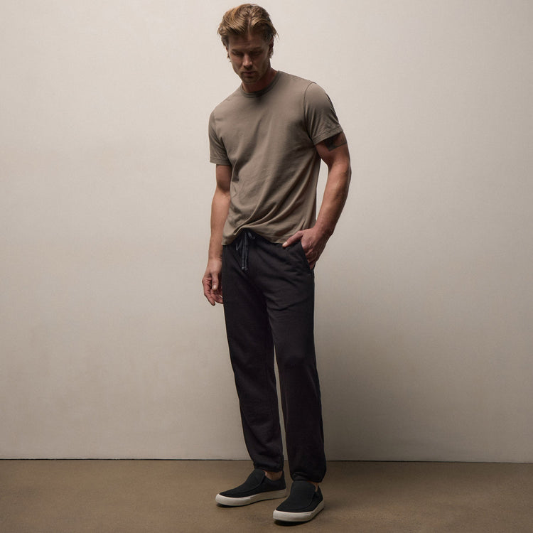 Vintage French Terry Sweatpant in Black | James Perse Los Angeles