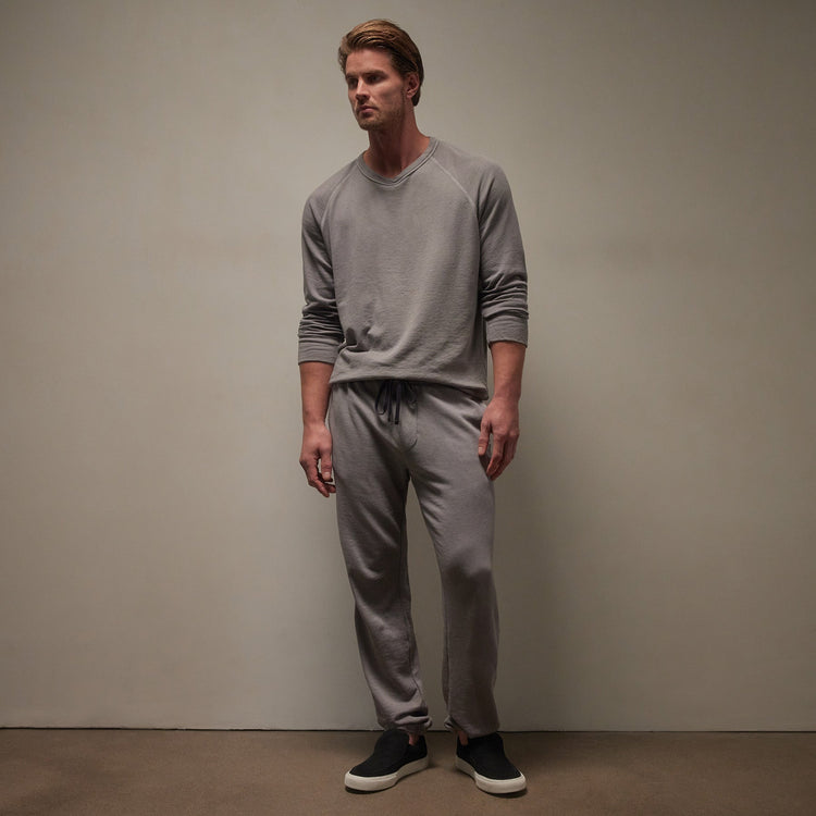 Vintage French Terry Sweatpant in Silver Grey Pigment | James Perse Los Angeles