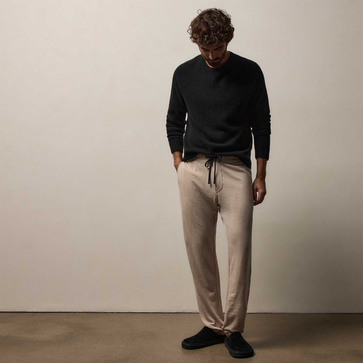 Vintage French Terry Sweatpant in Stone Pigment | James Perse Los Angeles