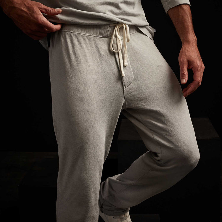 Vintage Fleece Contrast Waist Sweatpant - Aluminum Pigment | James Perse Los Angeles