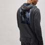 Graphic French Terry Zip Up in Carbon Pigment/Blue | James Perse Los Angeles