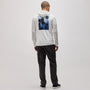 Graphic French Terry Zip Up in White/Blue | James Perse Los Angeles