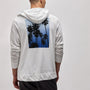 Graphic French Terry Zip Up in White/Blue | James Perse Los Angeles