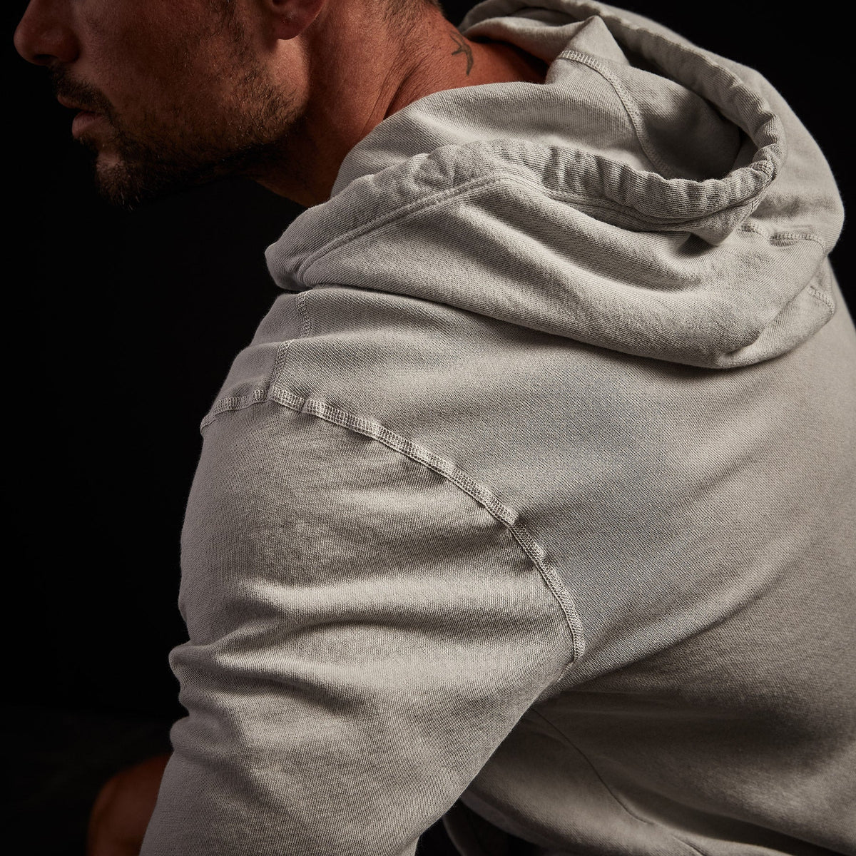Vintage Fleece Hoodie In Aluminum Pigment | James Perse Los Angeles